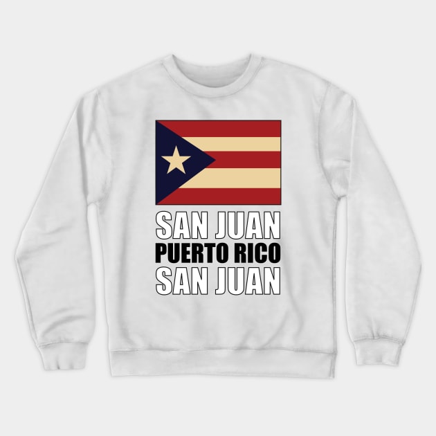 Flag of Puerto Rico Crewneck Sweatshirt by KewaleeTee